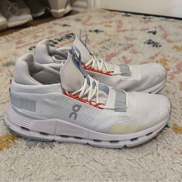 On Running Cloudnova Women's Running Shoes White / Glacier US - Picture 2 of 7